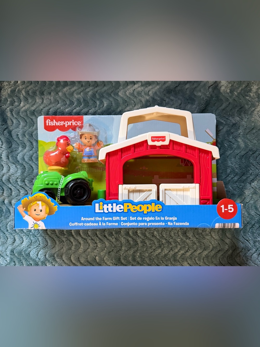 Fisher-Price Little People Farm Playset with Red Barn and Green Tractor